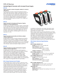 Thumbnail of document Data Sheet - DR-I4E Series Signal Conditioner